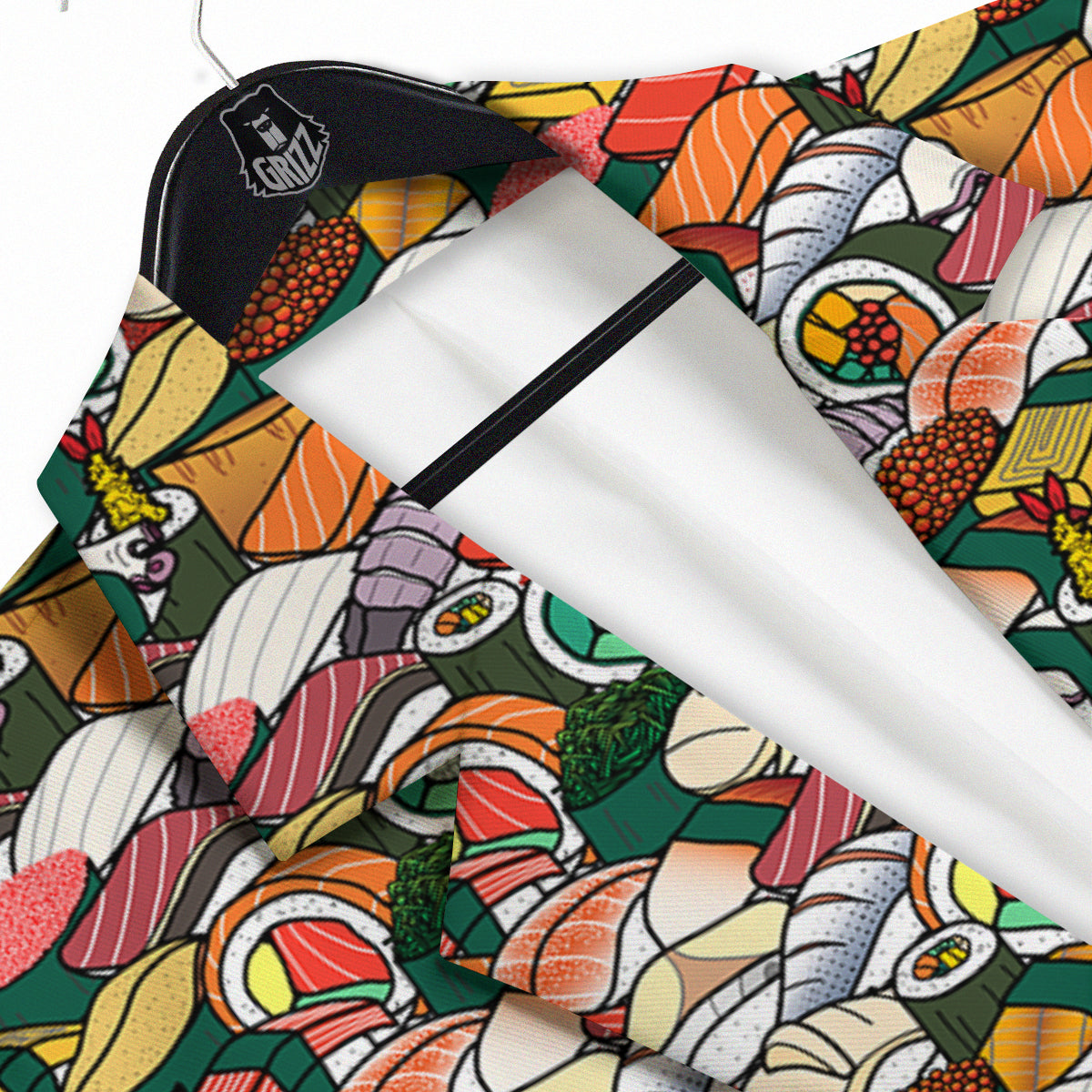 Sushi Japanese Colorful Print Pattern Men's Sport Coat-grizzshop