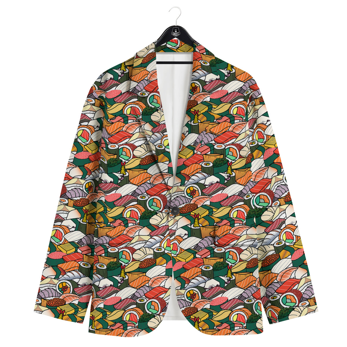 Sushi Japanese Colorful Print Pattern Men's Sport Coat-grizzshop