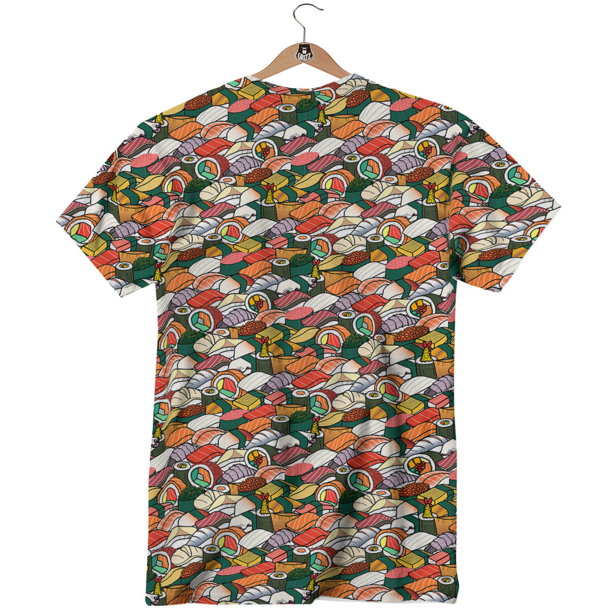 Sushi Japanese Colorful Print Pattern T-Shirt-grizzshop
