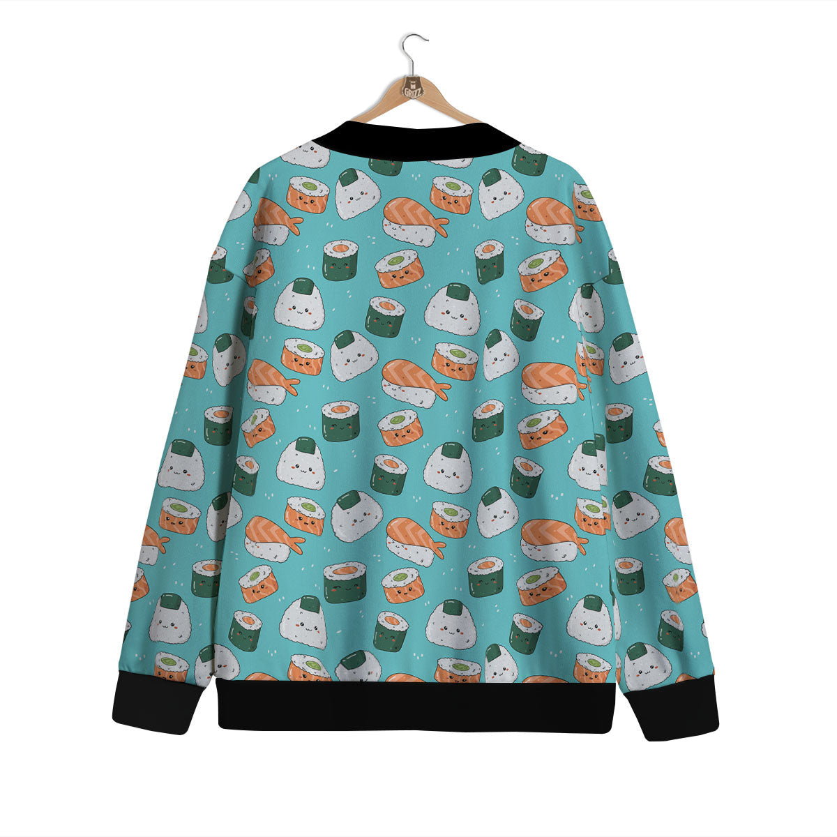Sushi Kawaii Japanese Print Pattern Cardigan-grizzshop