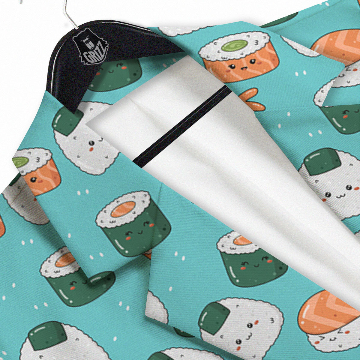 Sushi Kawaii Japanese Print Pattern Men's Sport Coat-grizzshop