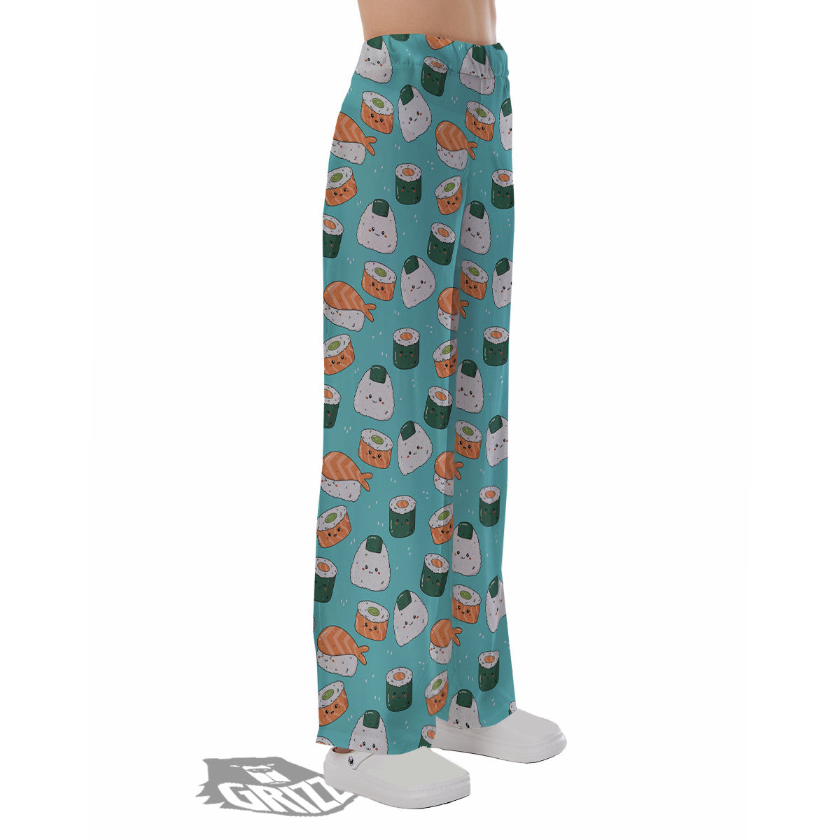 Sushi Kawaii Japanese Print Pattern Pajama Pants-grizzshop