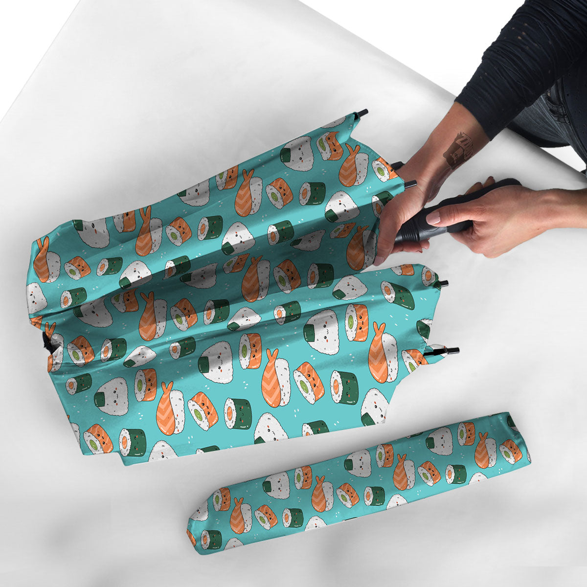 Sushi Kawaii Japanese Print Pattern Umbrella-grizzshop