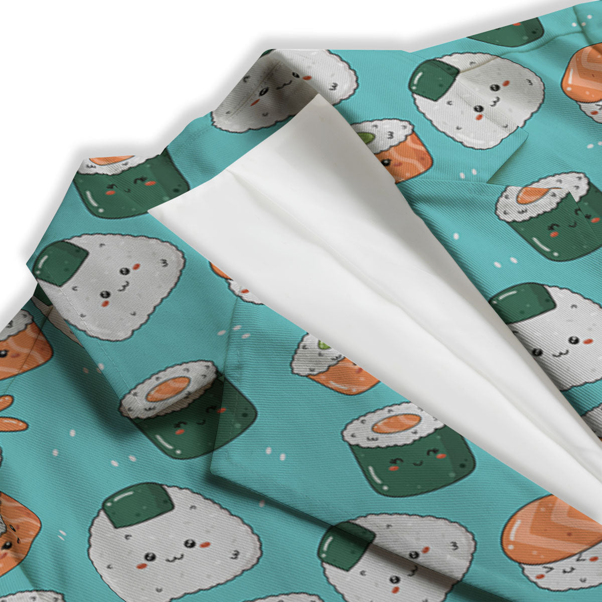 Sushi Kawaii Japanese Print Pattern Women's Blazer-grizzshop