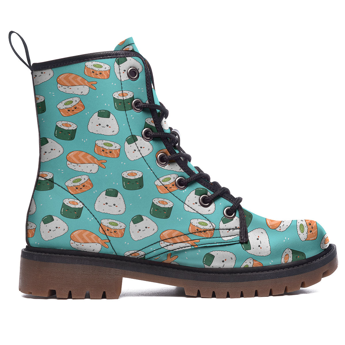 Sushi Kawaii Japanese Print Pattern Work Boots-grizzshop