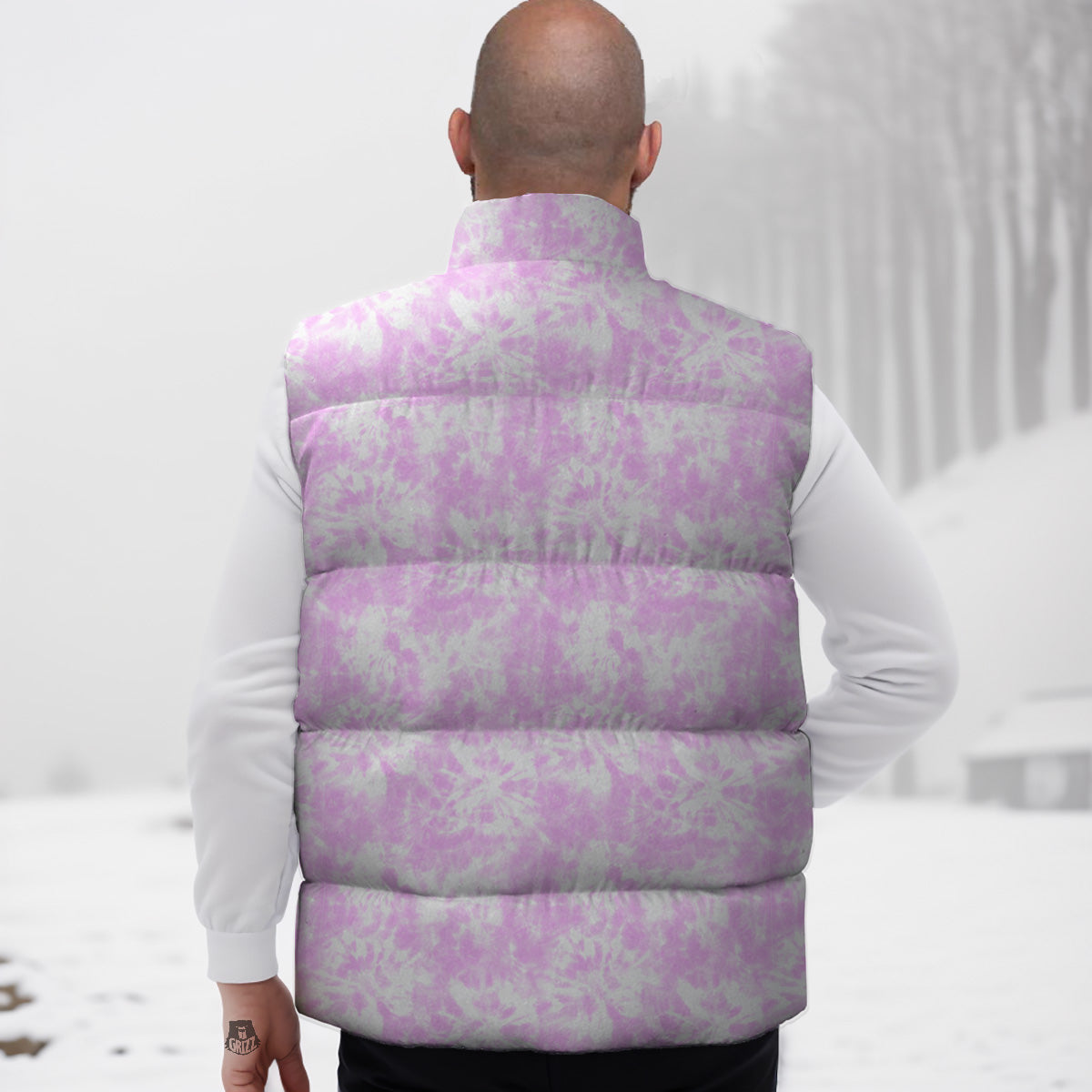 Sushi Pattern Print Down Vest-grizzshop