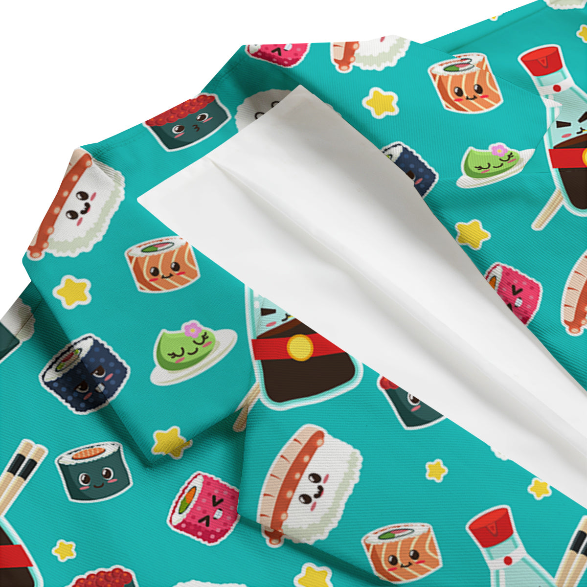 Sushi Pattern Print Men's Blazer-grizzshop