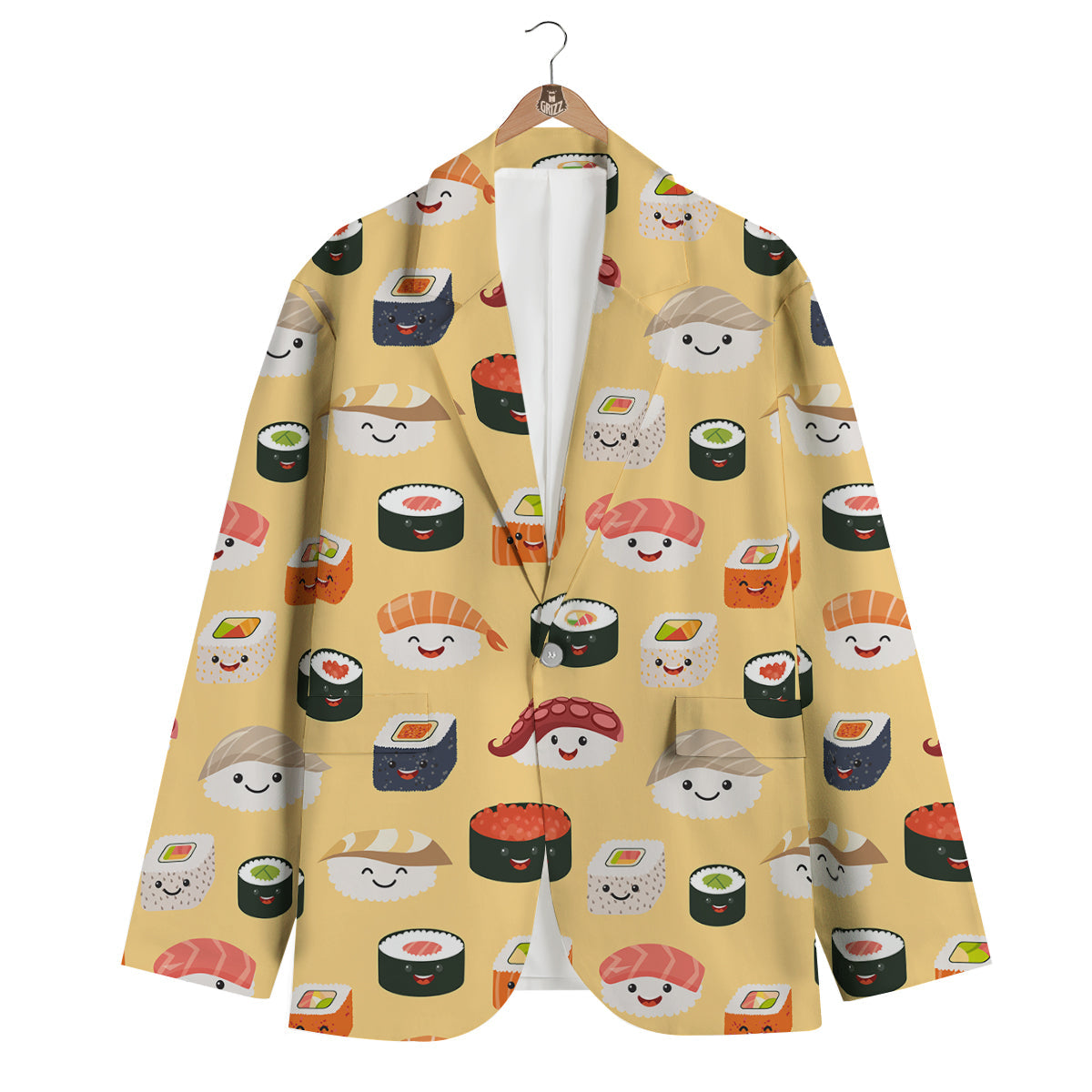 Sushi Print Pattern Men's Blazer-grizzshop