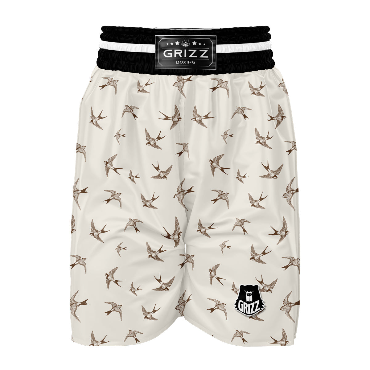 Swallow Print Pattern Boxing Shorts-grizzshop