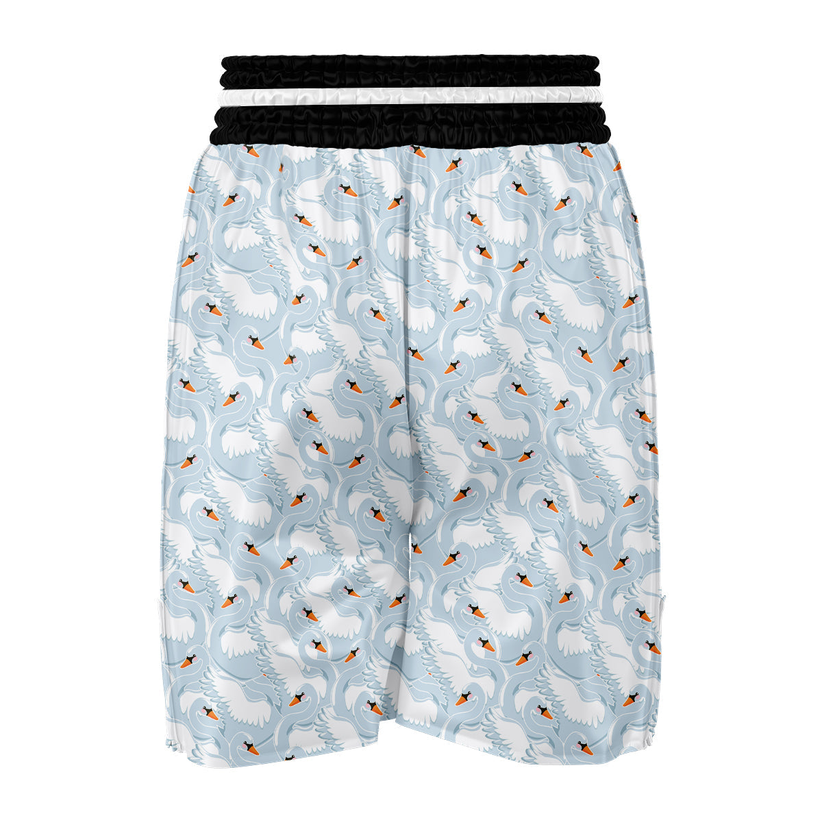 Swan Print Pattern Boxing Shorts-grizzshop