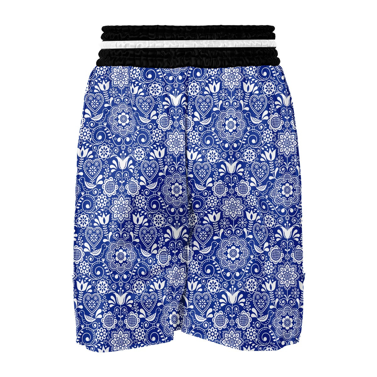 Swedish Floral Pattern Print Boxing Shorts-grizzshop