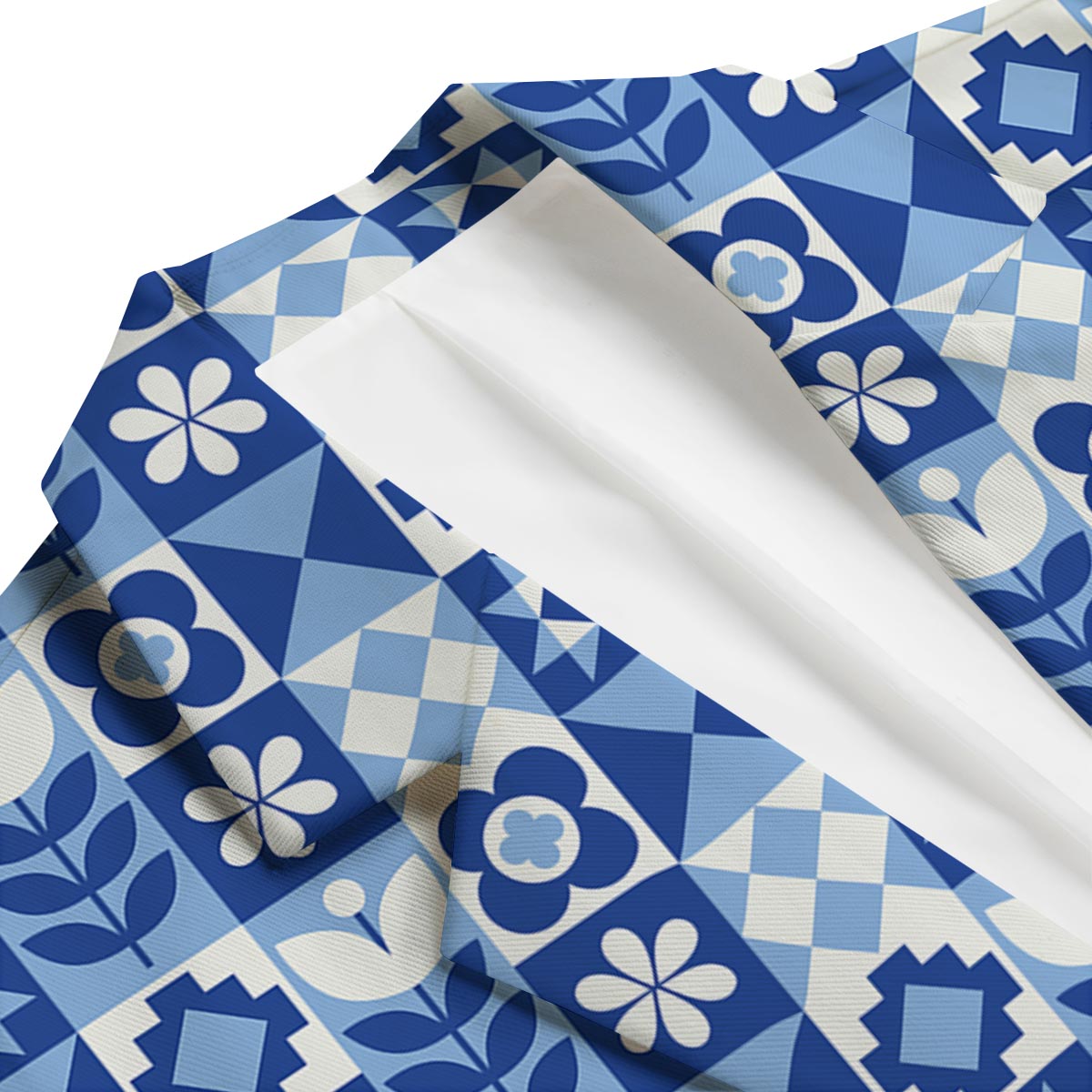 Swedish Pattern Print Men's Blazer-grizzshop