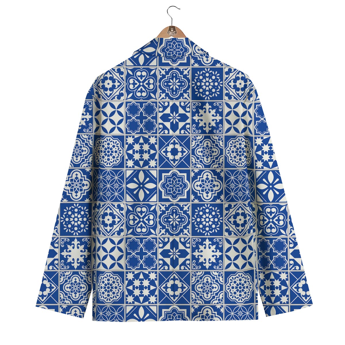 Swedish Print Pattern Men's Blazer-grizzshop