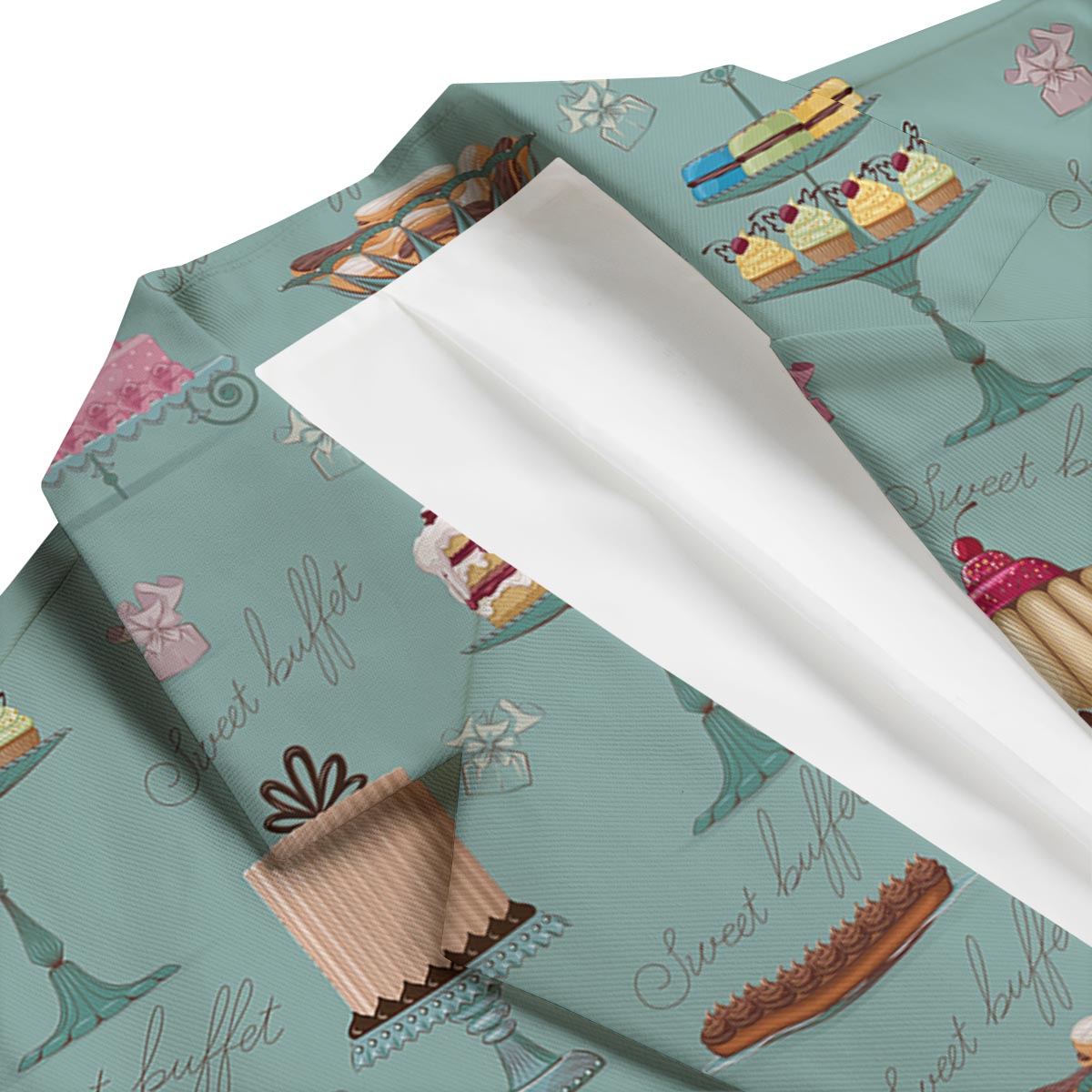 Sweet Cake Pattern Print Men's Blazer-grizzshop