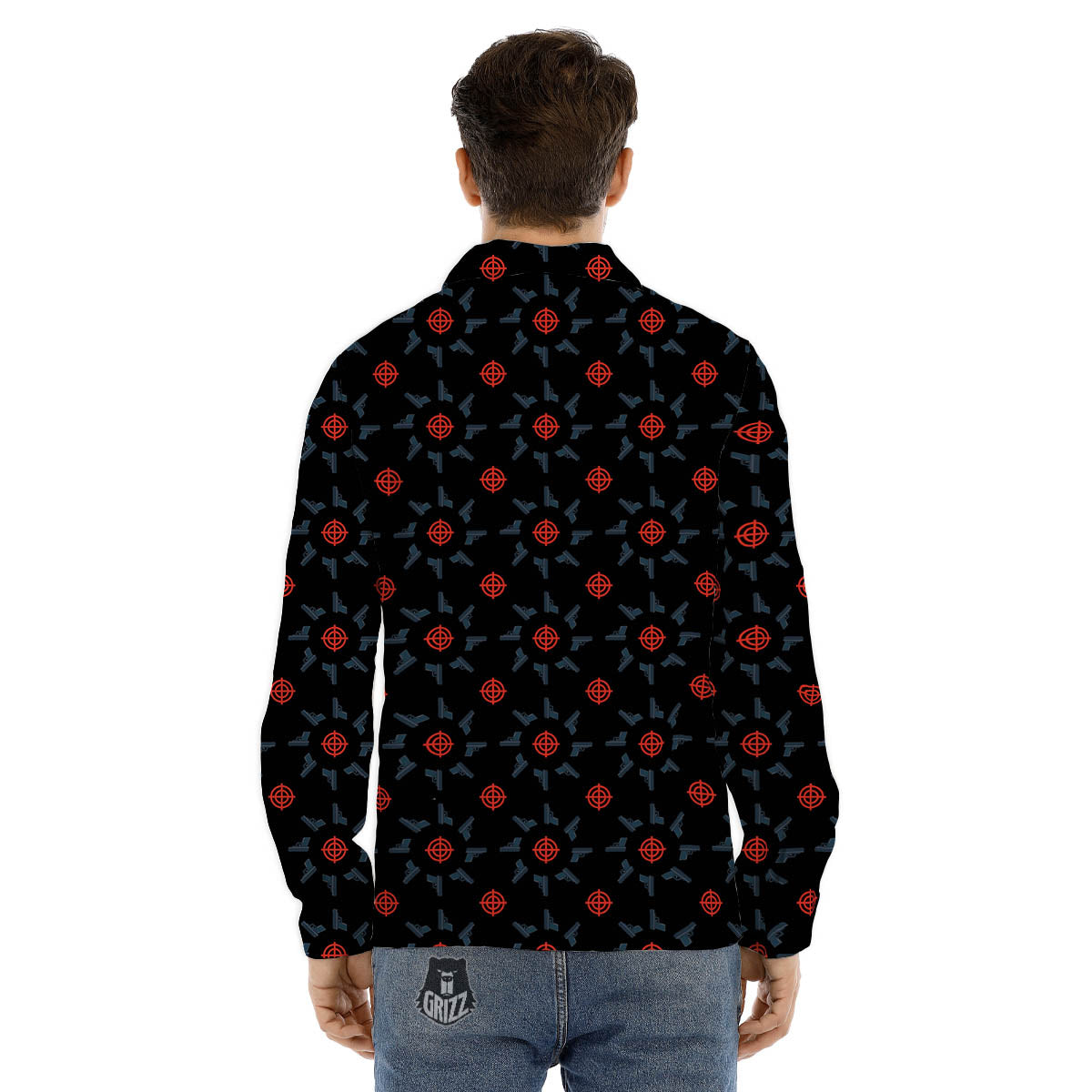Sweet Gummy Bears And Worms Print Pattern Men's Dress Shirts-grizzshop