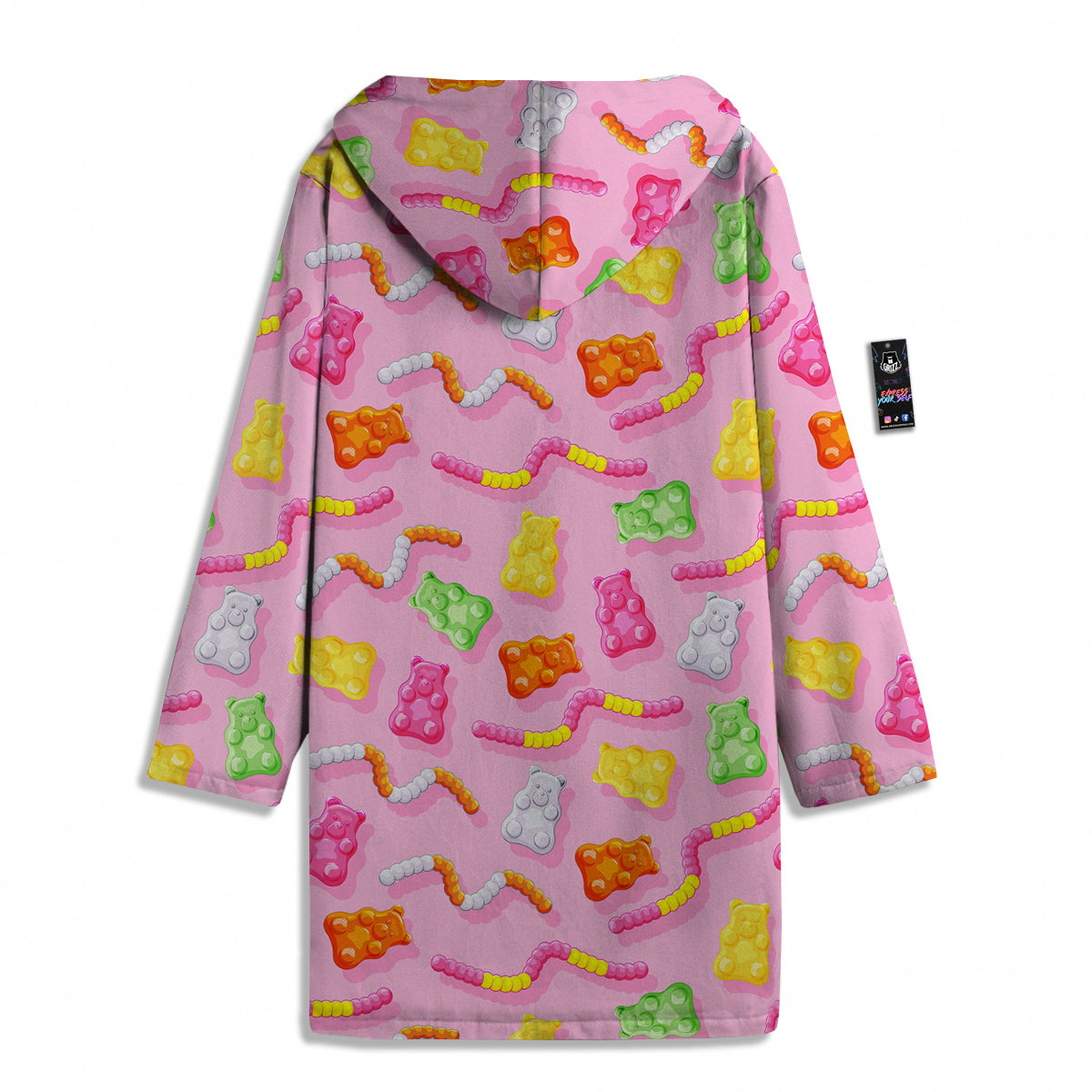 Sweet Gummy Bears And Worms Print Pattern Men's Windbreaker Jacket-grizzshop