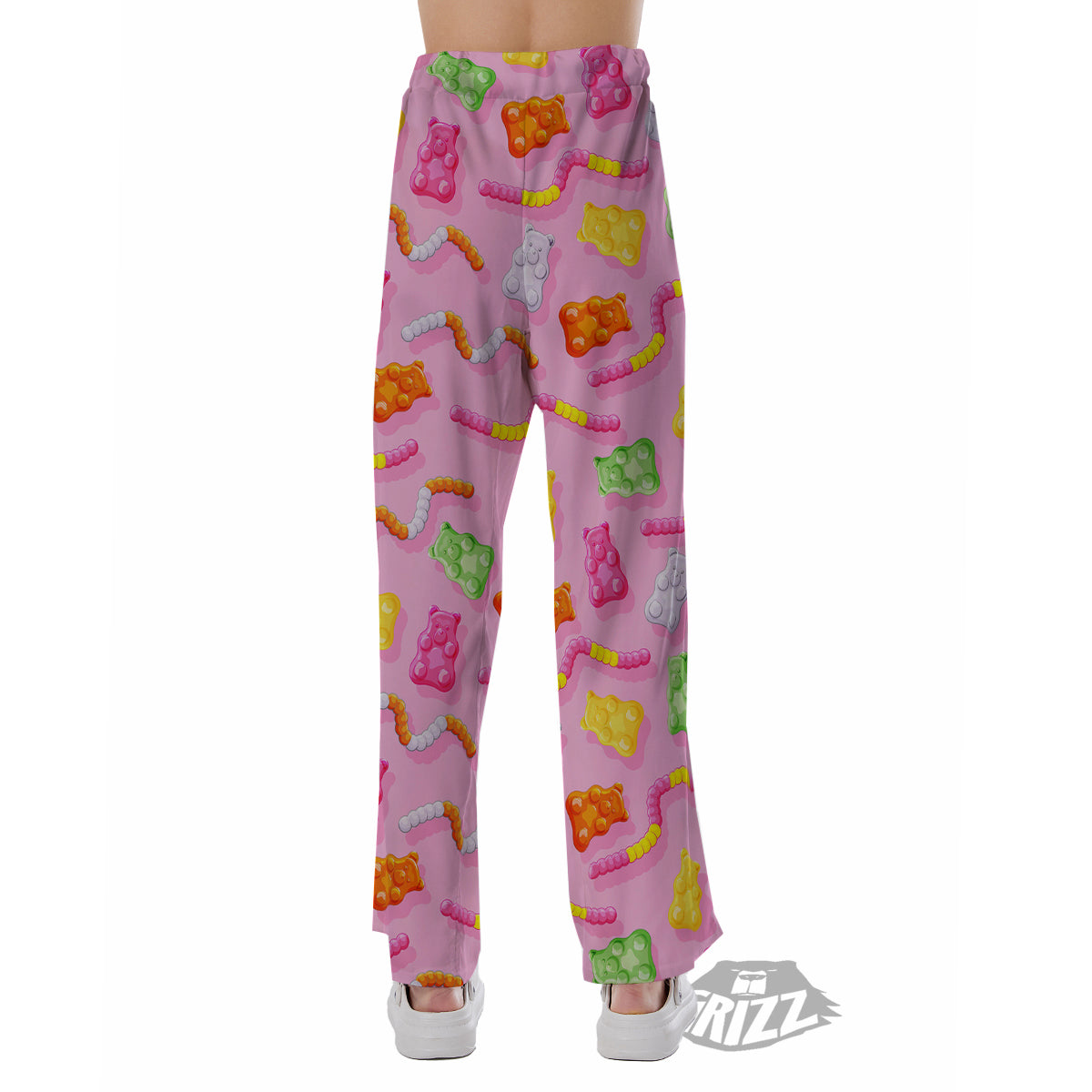 Sweet Gummy Bears And Worms Print Pattern Pajama Pants-grizzshop