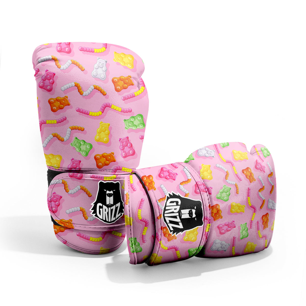 Sweet Gummy Bears And Worms Print Pattern Pro Boxing Glove
