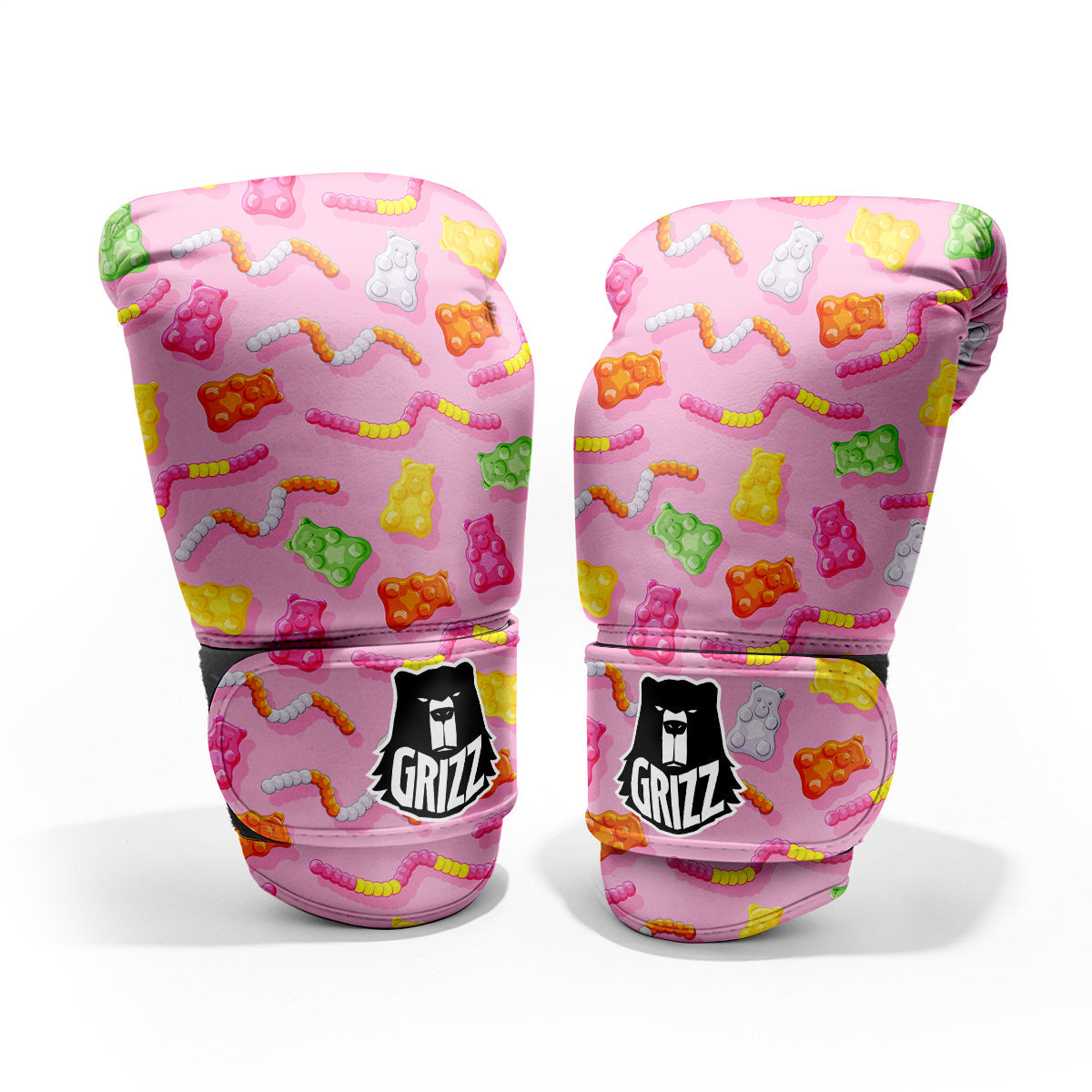 Sweet Gummy Bears And Worms Print Pattern Pro Boxing Glove