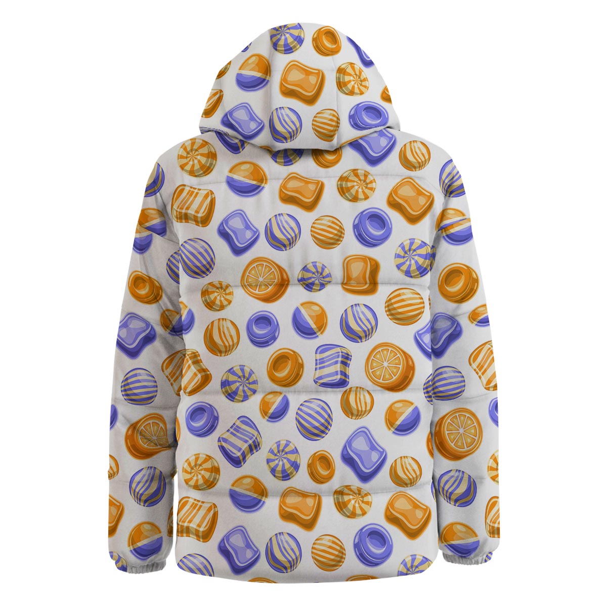 Sweet Gummy Print Pattern Down Jacket-grizzshop