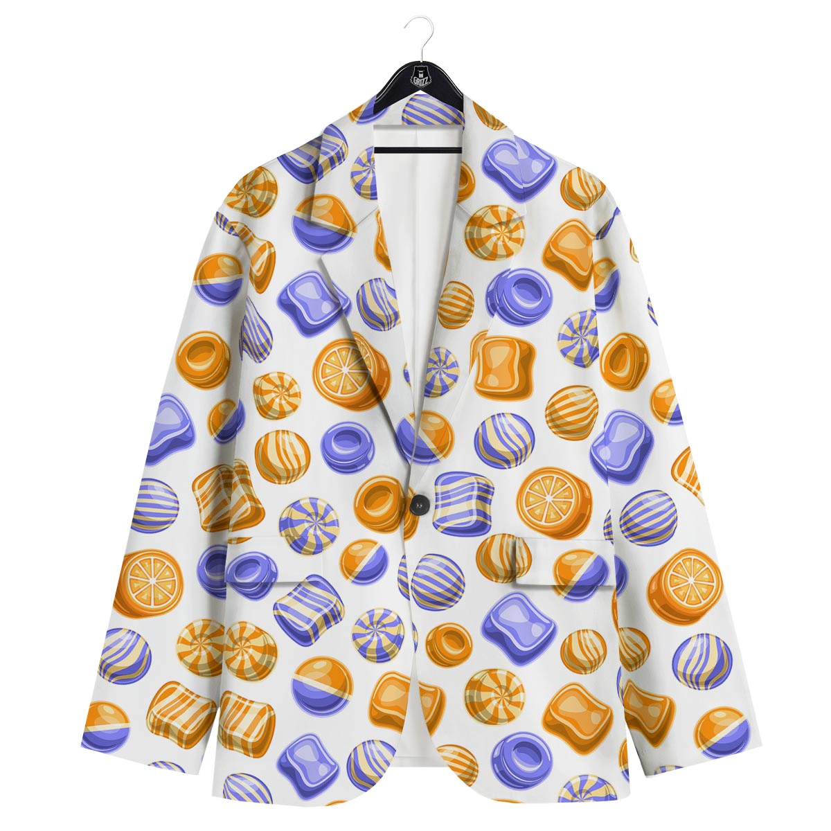 Sweet Gummy Print Pattern Men's Sport Coat-grizzshop