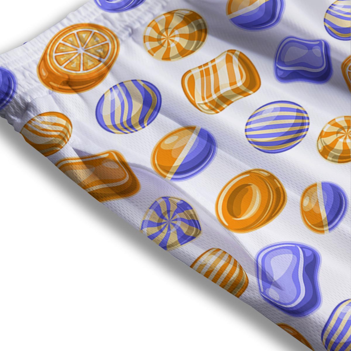 Sweet Gummy Print Pattern Mesh Shorts