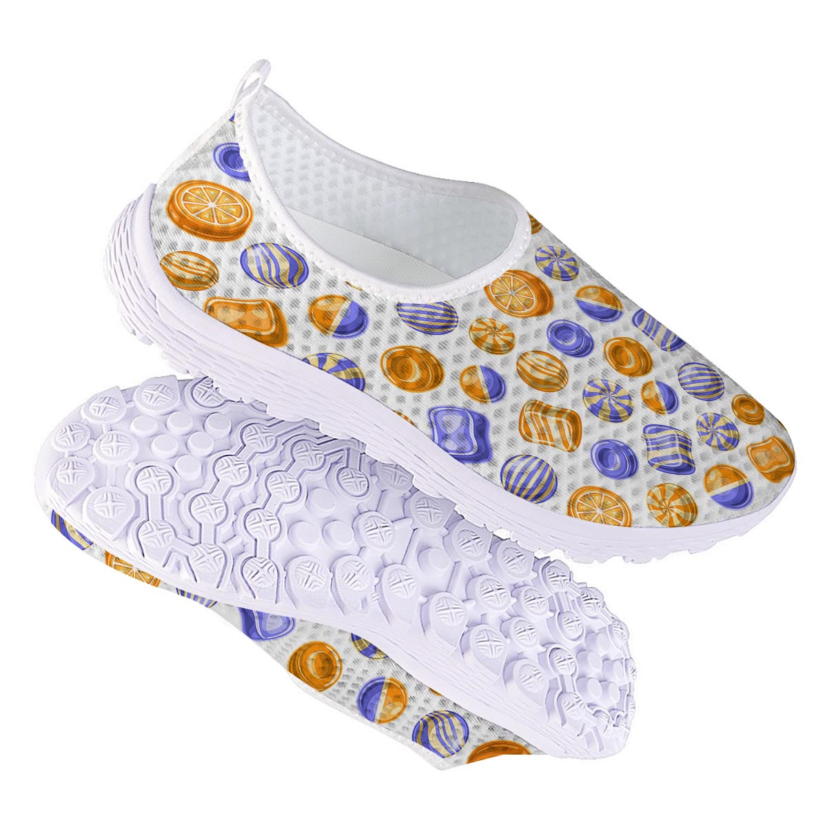Sweet Gummy Print Pattern Nurse Shoes-grizzshop