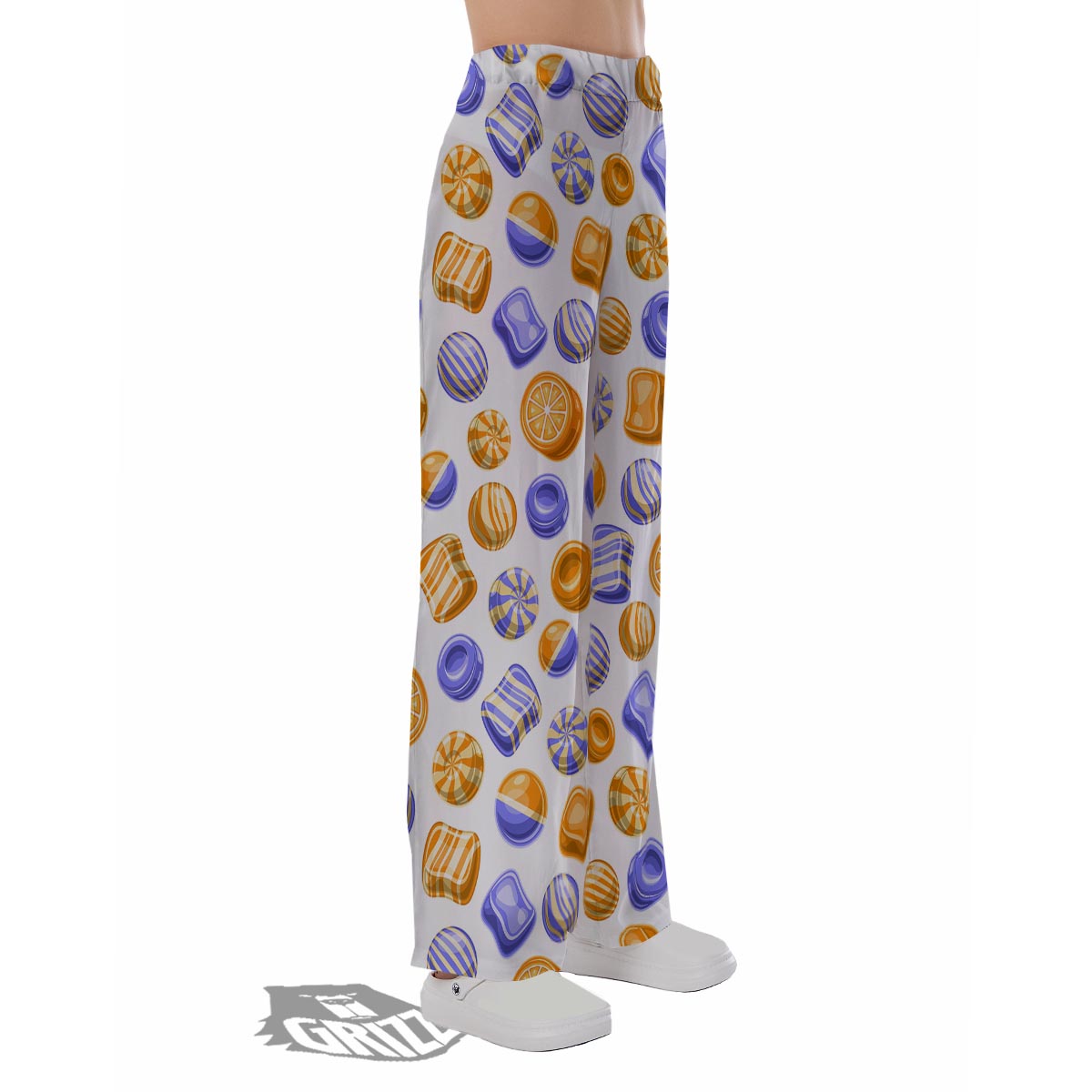 Sweet Gummy Print Pattern Pajama Pants-grizzshop