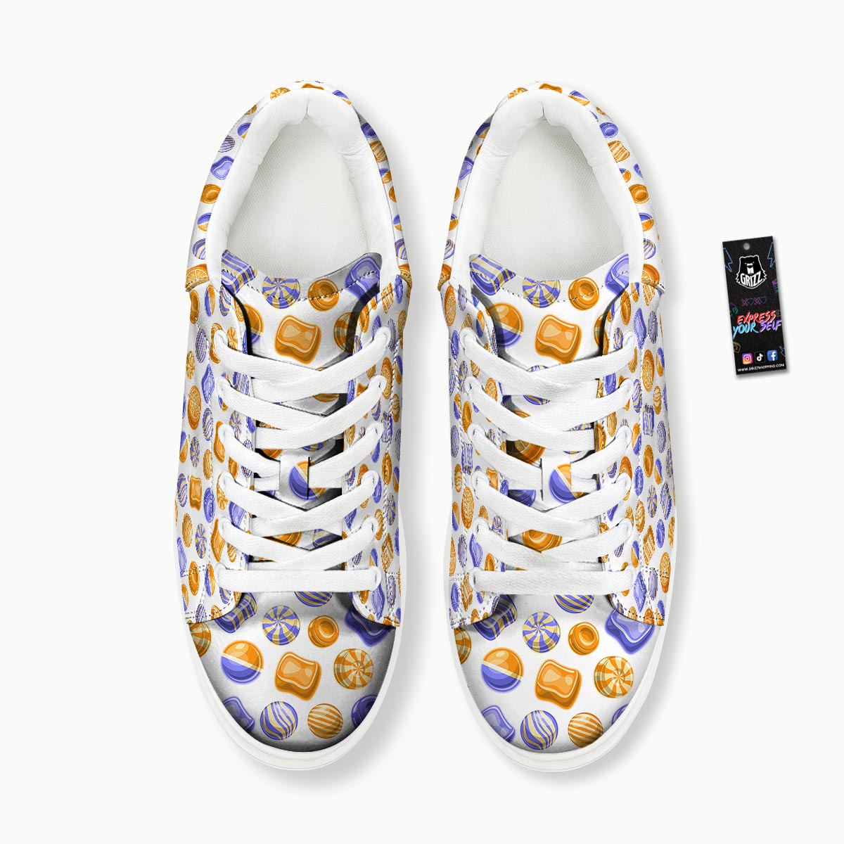 Sweet Gummy Print Pattern Platform Shoes-grizzshop