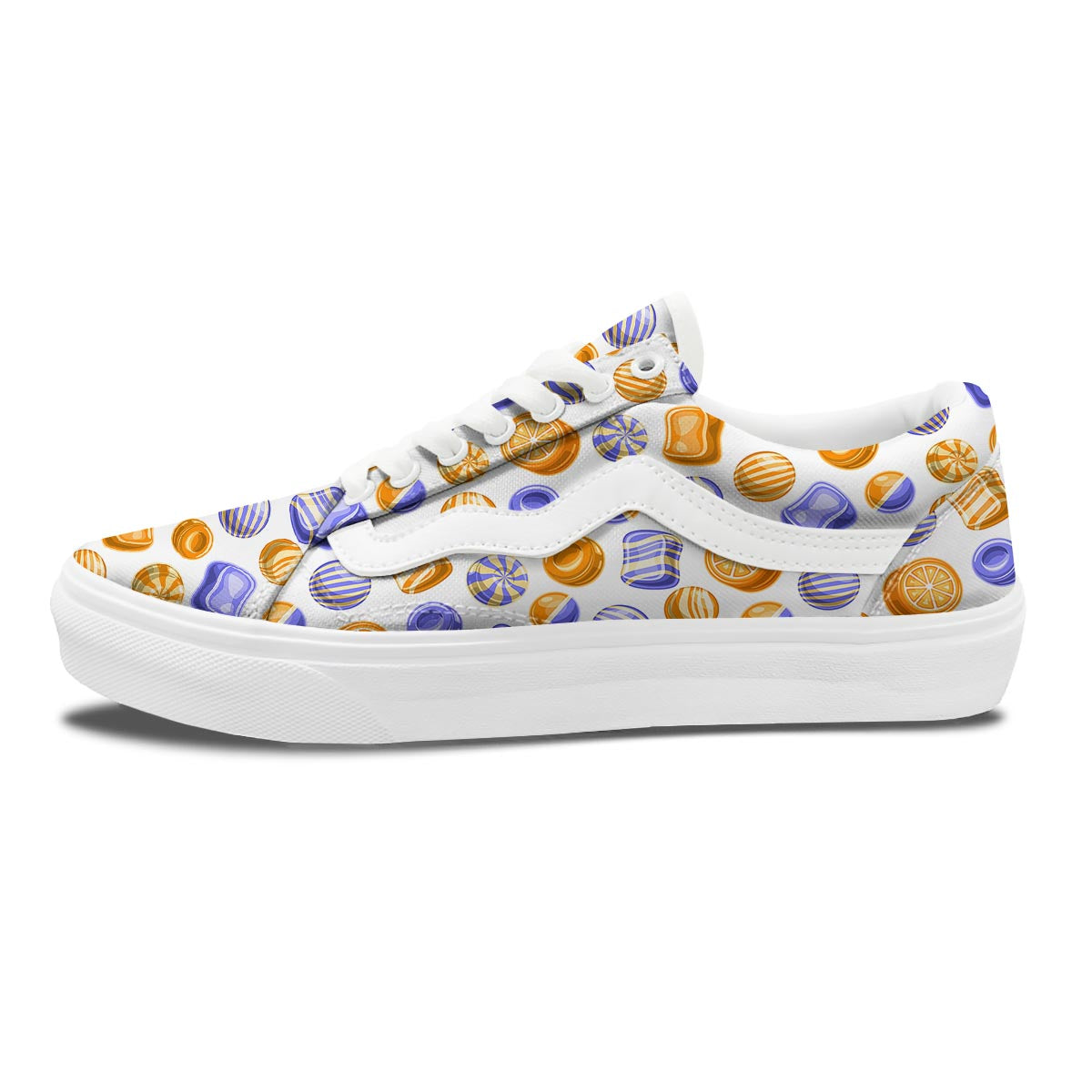 Sweet Gummy Print Pattern Skate Shoes-grizzshop