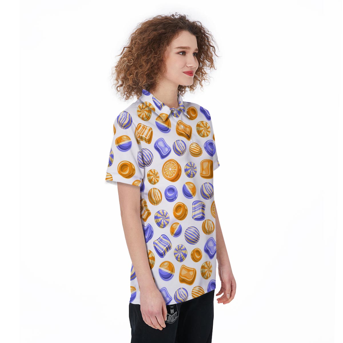 Sweet Gummy Print Pattern Women's Golf Shirts-grizzshop