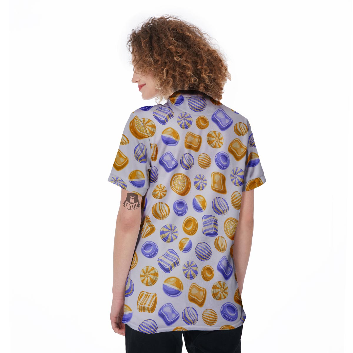 Sweet Gummy Print Pattern Women's Golf Shirts-grizzshop