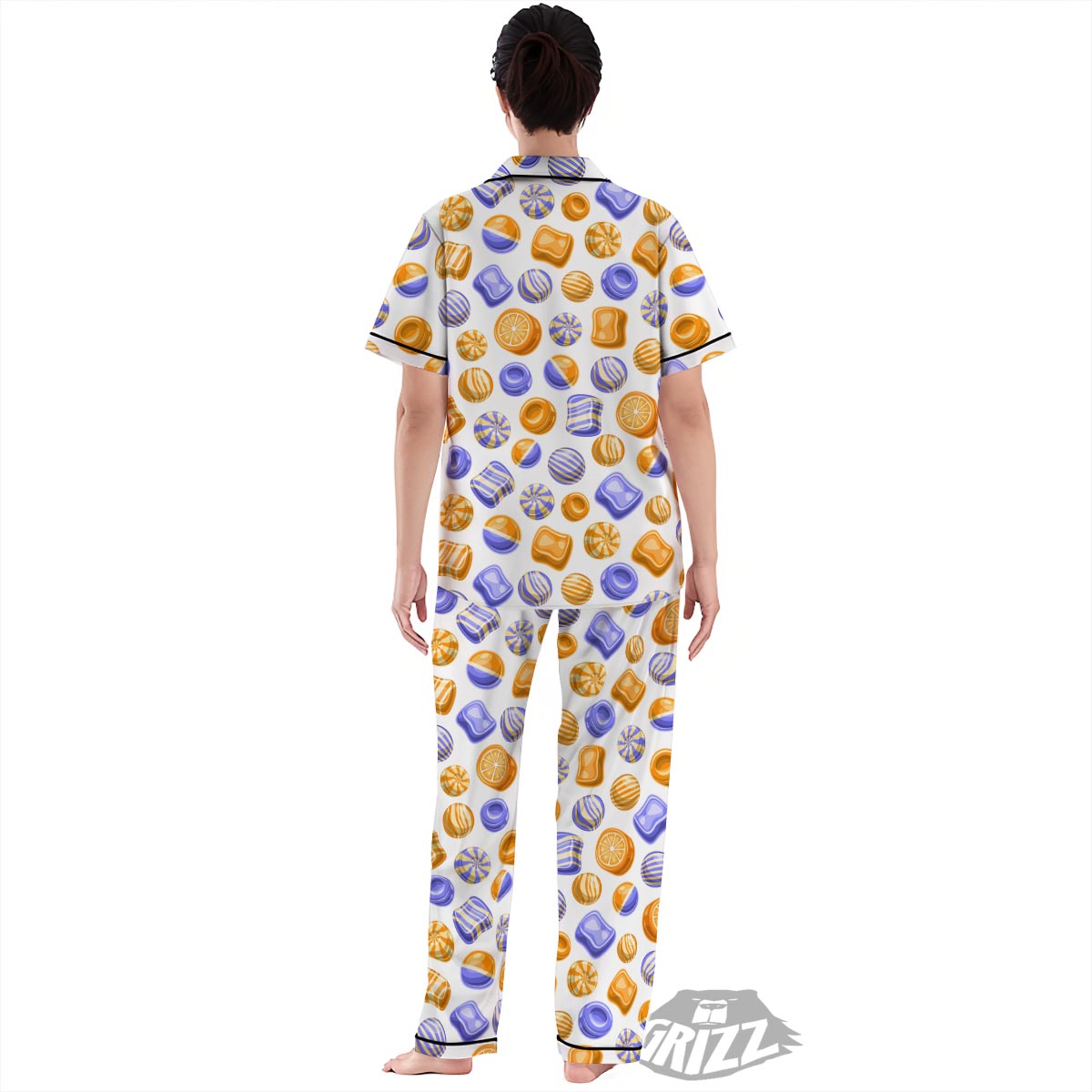 Sweet Gummy Print Pattern Women's Pajamas Set-grizzshop