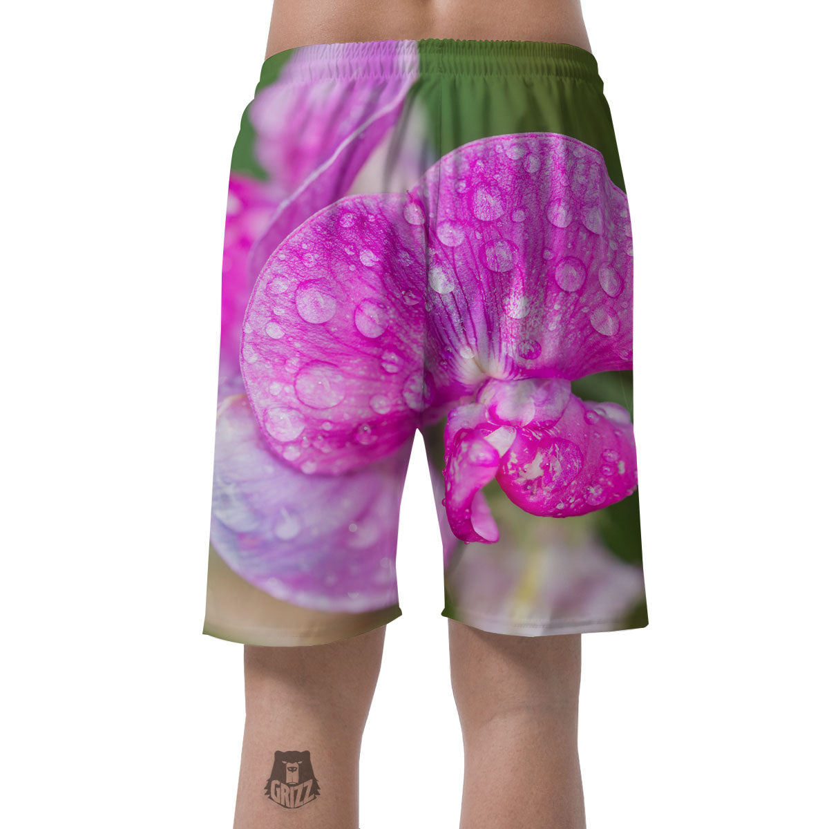 Sweet Pea Purple Print Men's Shorts-grizzshop