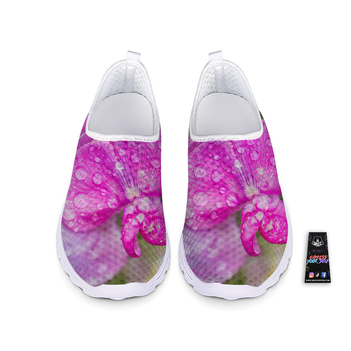 Sweet Pea Purple Print Nurse Shoes-grizzshop
