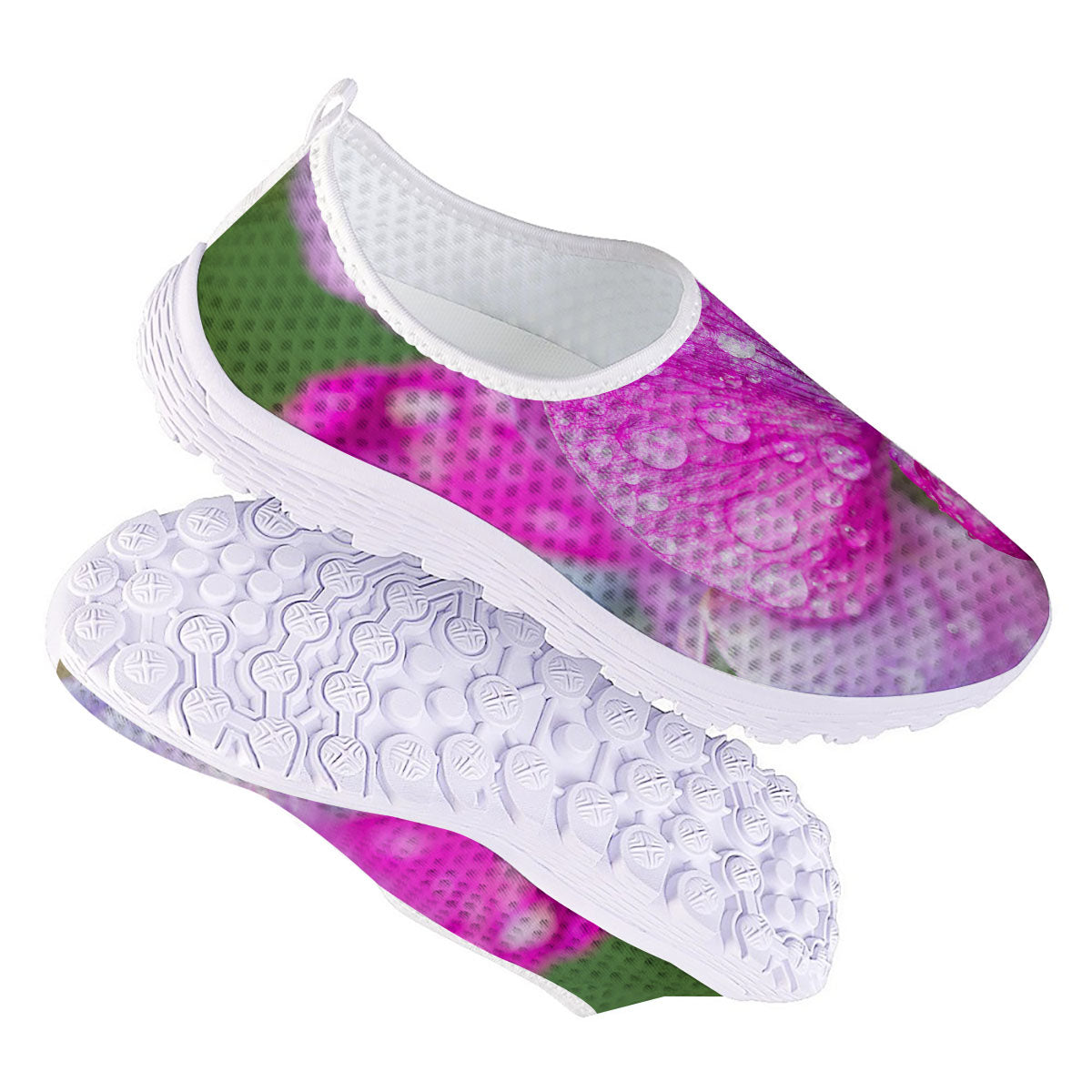 Sweet Pea Purple Print Nurse Shoes-grizzshop