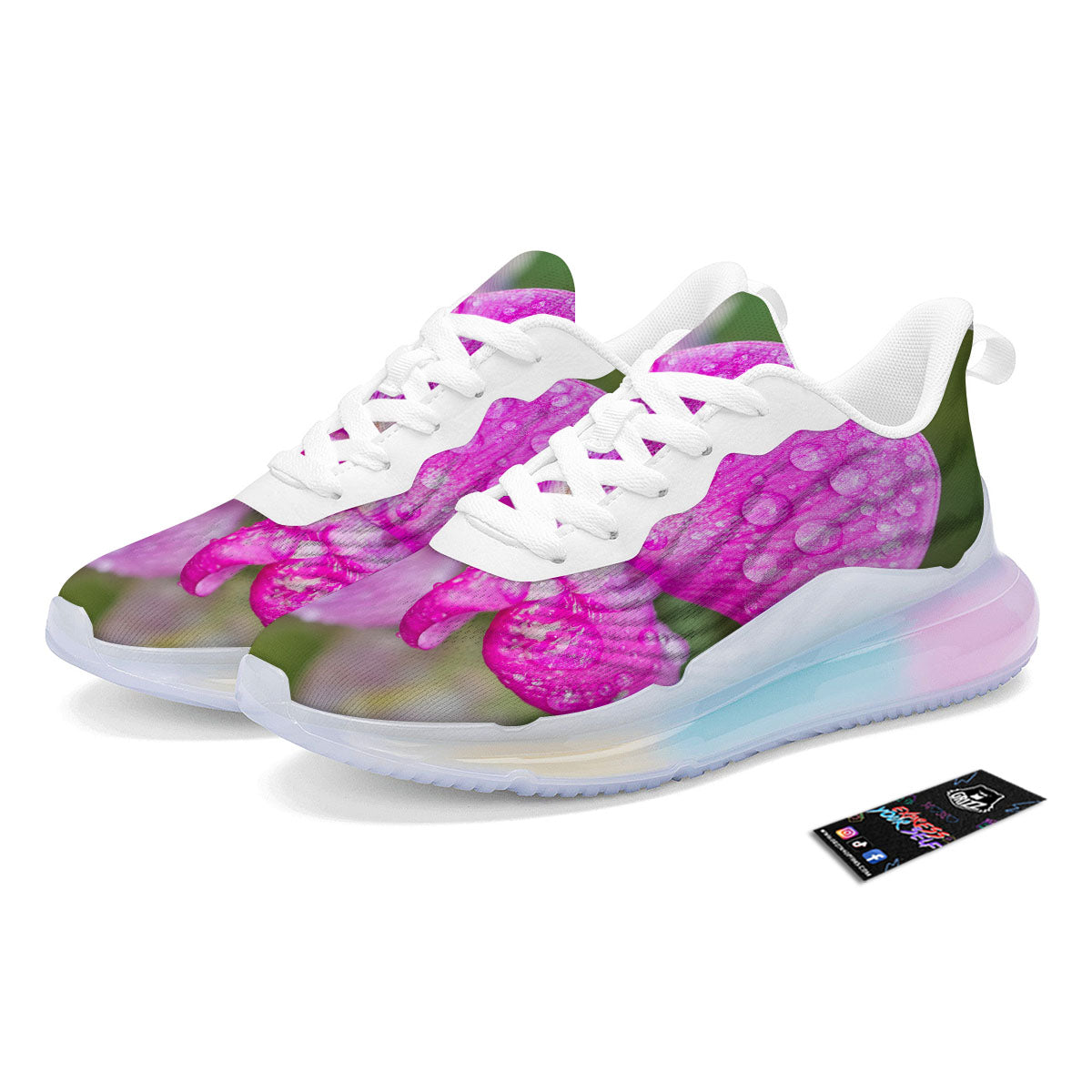 Sweet Pea Purple Print Running Sneakers-grizzshop