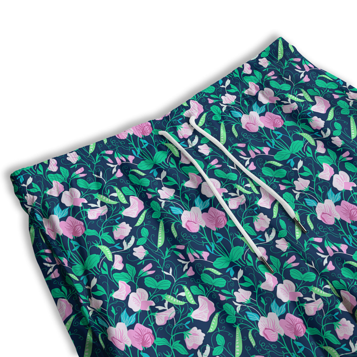 Sweet Pea Vintage Print Pattern Men's Athletic Shorts