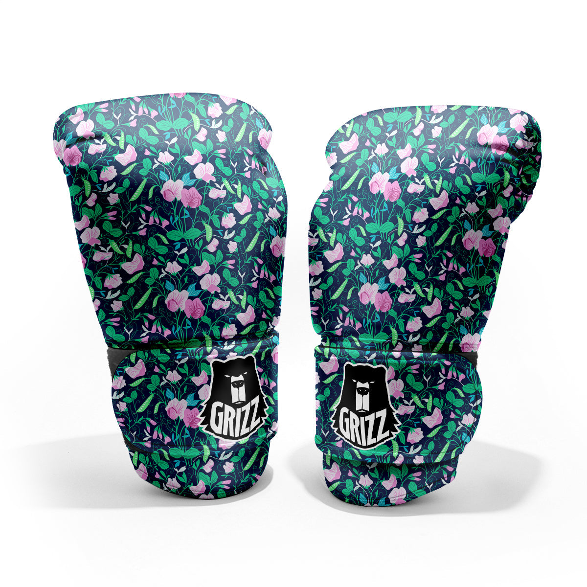 Sweet Pea Vintage Print Pattern Pro Boxing Glove