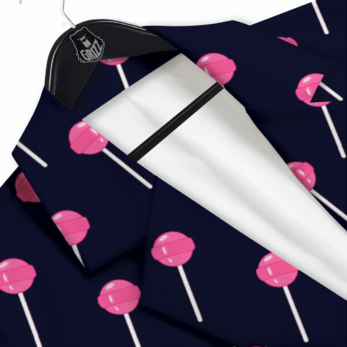Sweet Pink Lollipop Print Pattern Men's Sport Coat-grizzshop