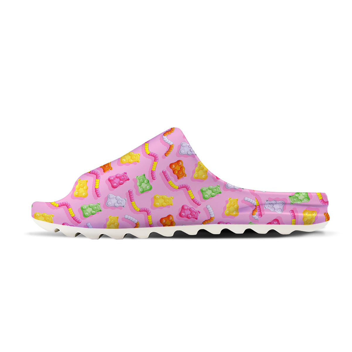 Sweet Gummy Bears And Worms Print Pattern Sandals-grizzshop