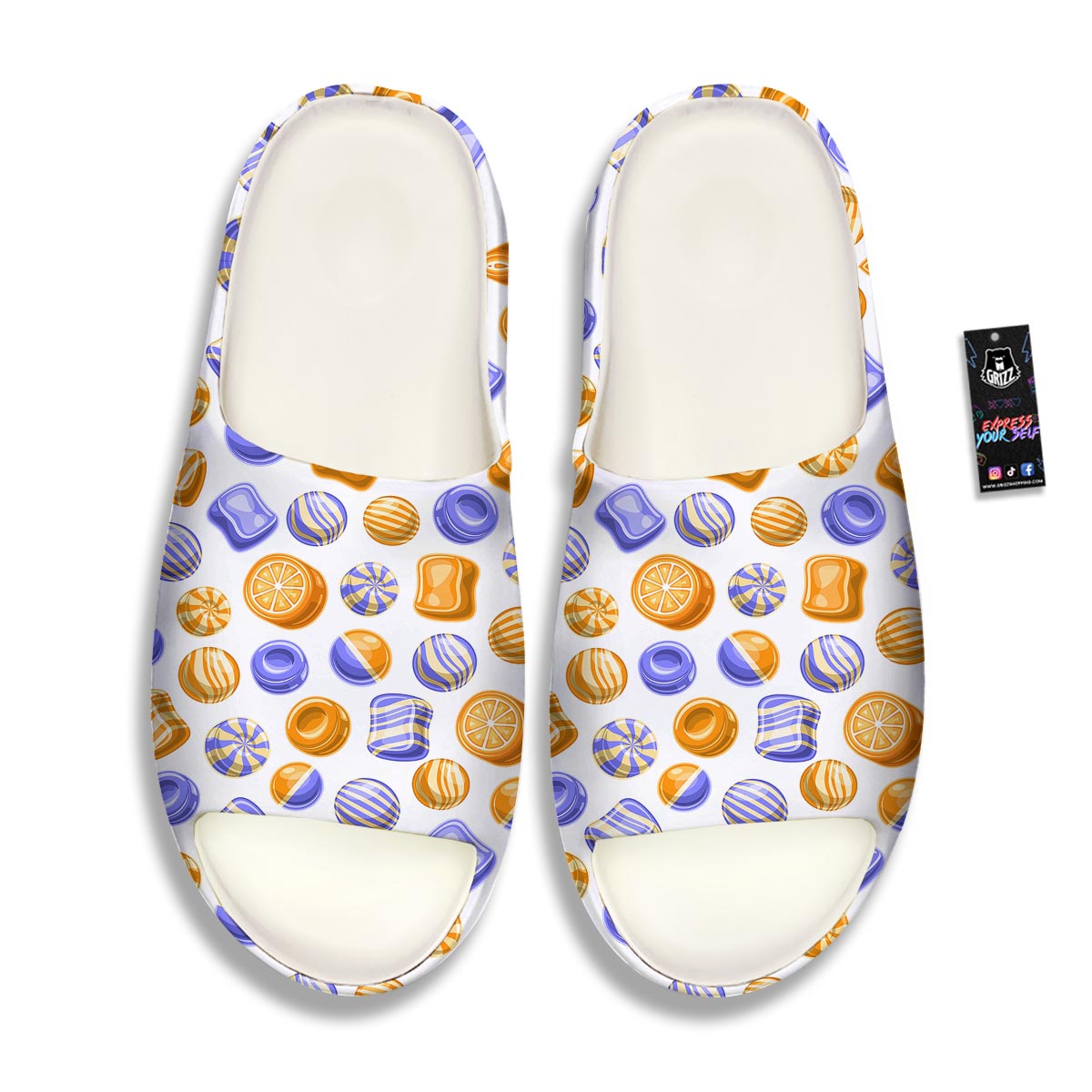 Sweet Gummy Print Pattern Sandals-grizzshop