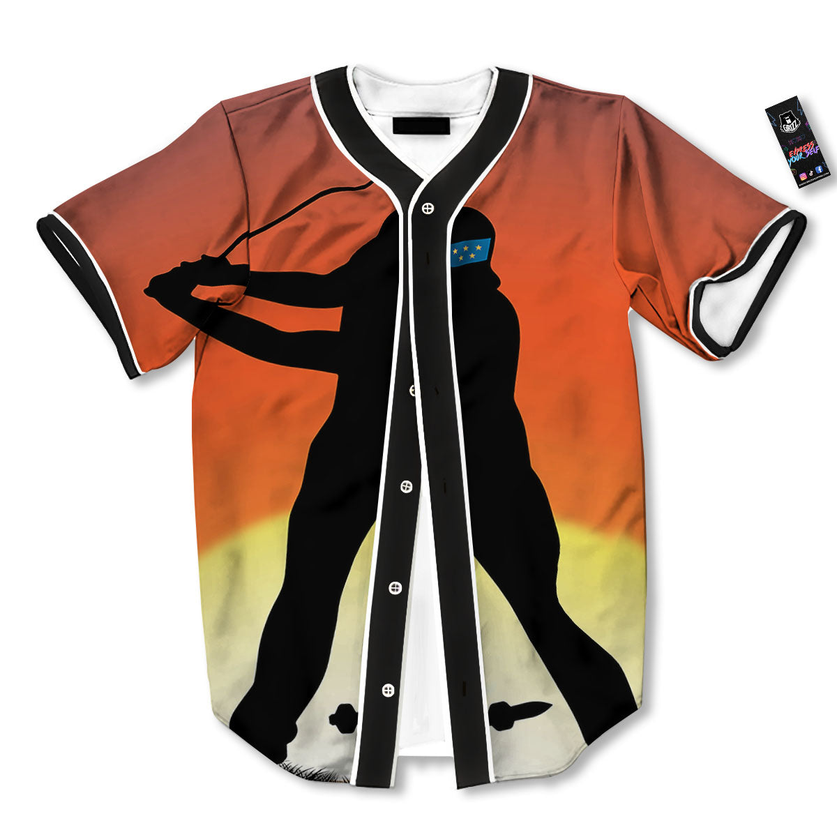 Swing Pro Golf Print Baseball Jersey-grizzshop