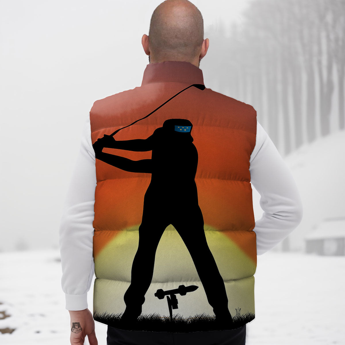 Swing Pro Golf Print Down Vest-grizzshop