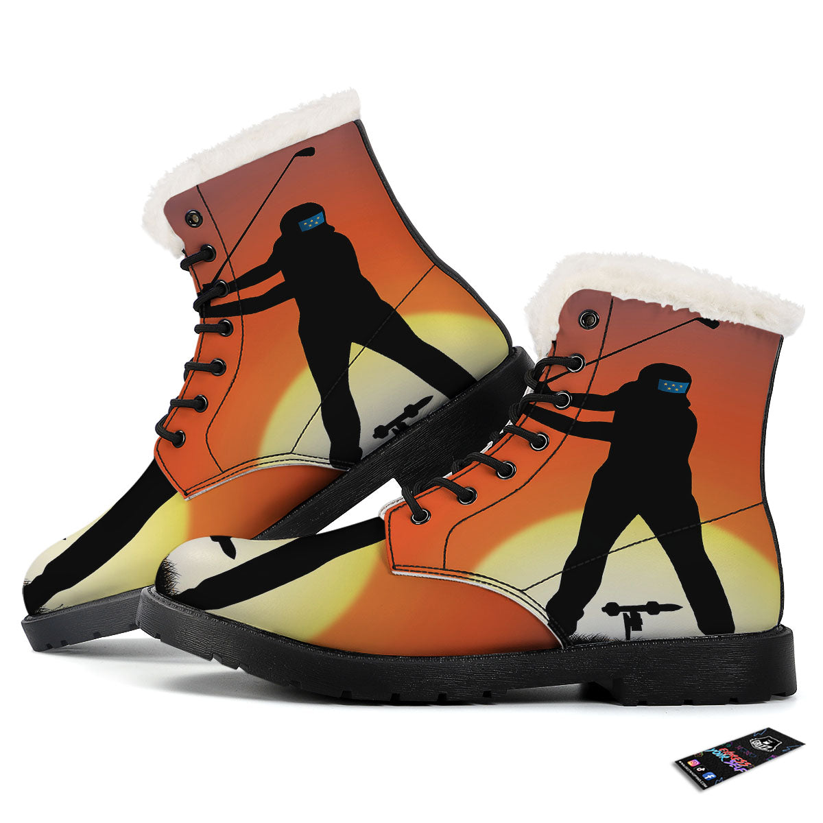 Swing Pro Golf Print Winter Boots-grizzshop
