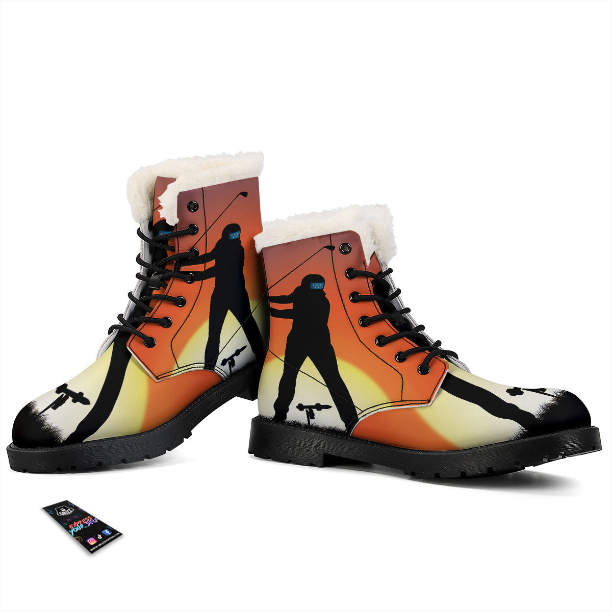Swing Pro Golf Print Winter Boots-grizzshop