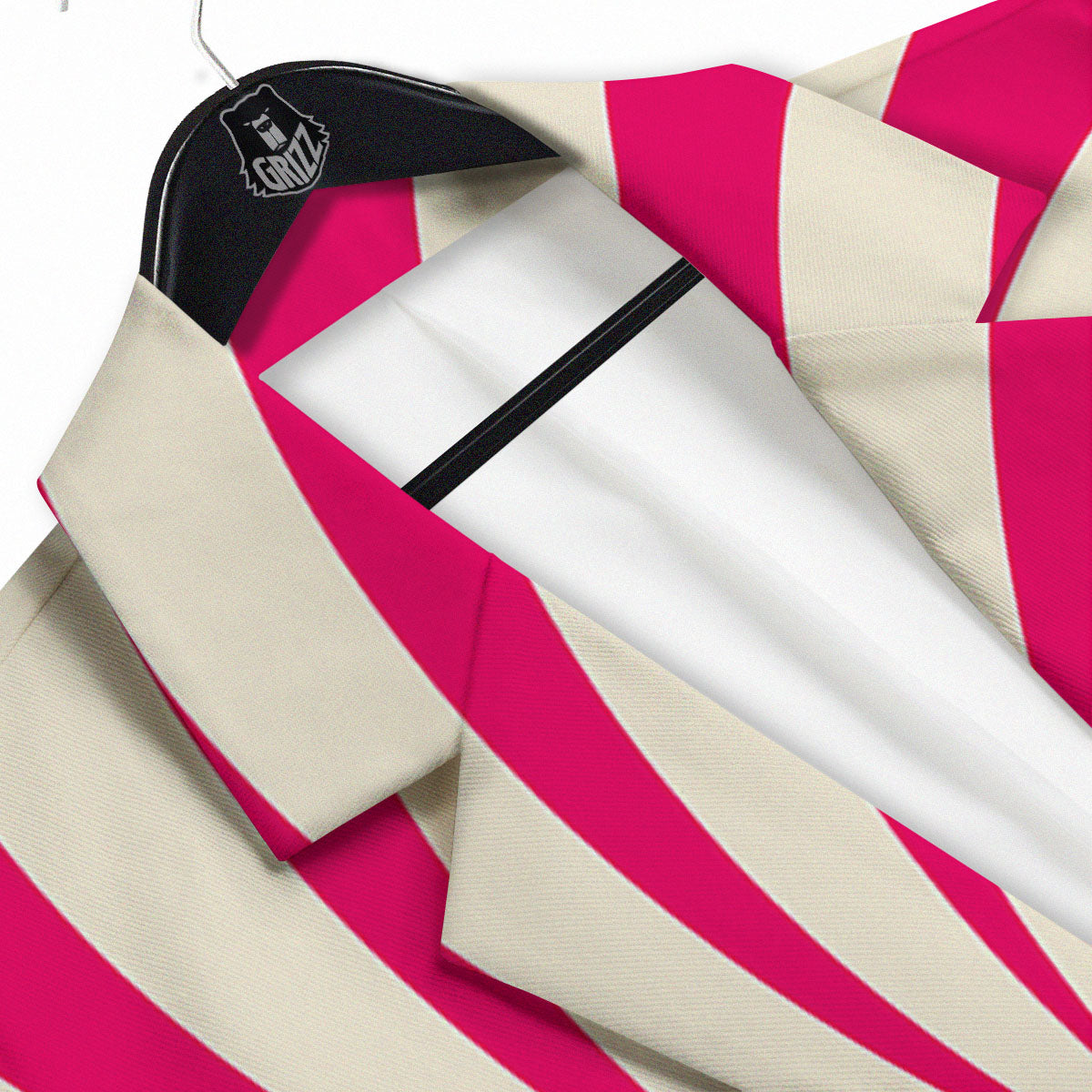 Swirl Candy Pink Print Men's Sport Coat-grizzshop