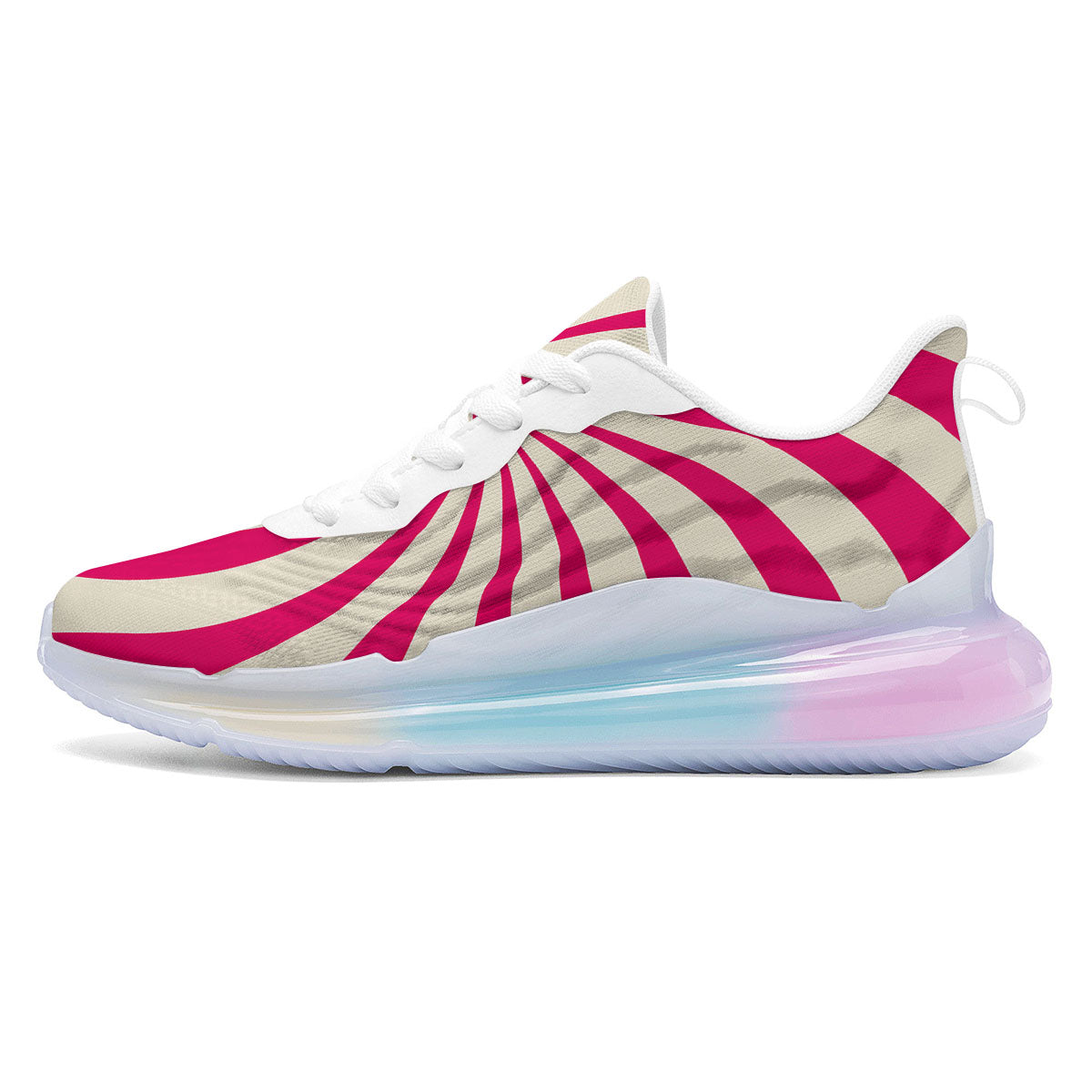 Swirl Candy Pink Print Running Sneakers-grizzshop