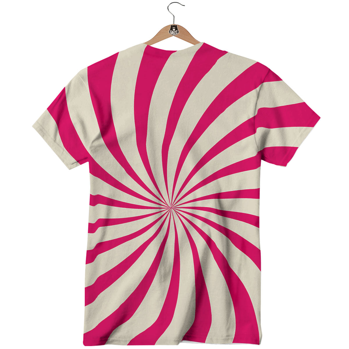 Swirl Candy Pink Print T-Shirt-grizzshop