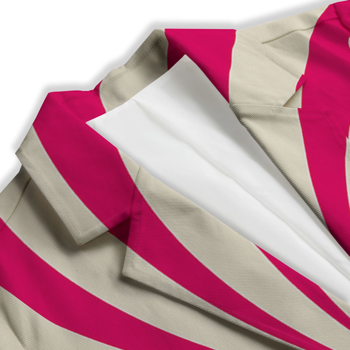 Swirl Candy Pink Print Women's Blazer-grizzshop